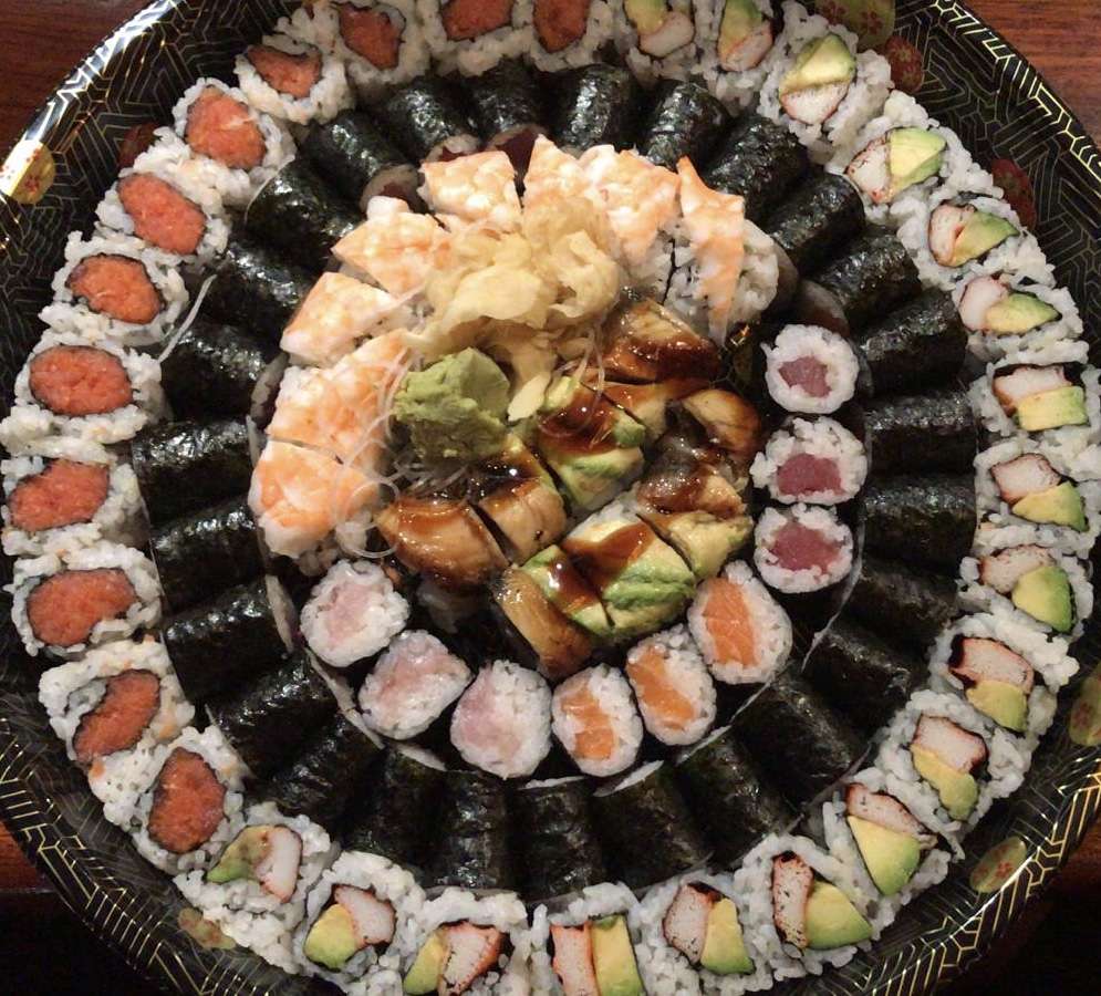 Order D. Roll Combination Platter food online from Iron Sushi store, New York on bringmethat.com