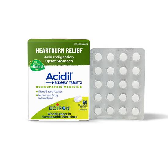 Order Boiron Acidil Indigestion Meltaway Tablets (60 ct) food online from Rite Aid store, Cortland on bringmethat.com