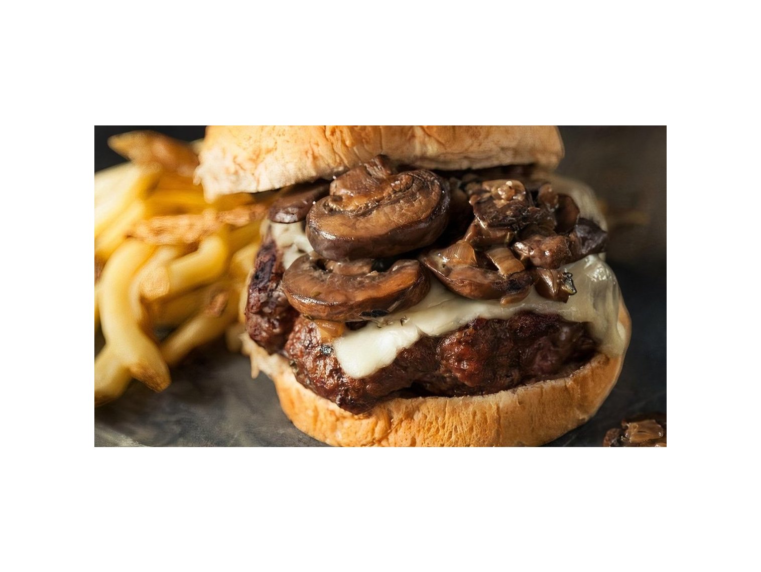 Order Mushroom Swiss Burger Combo food online from Cheesesteak U store, Conway on bringmethat.com