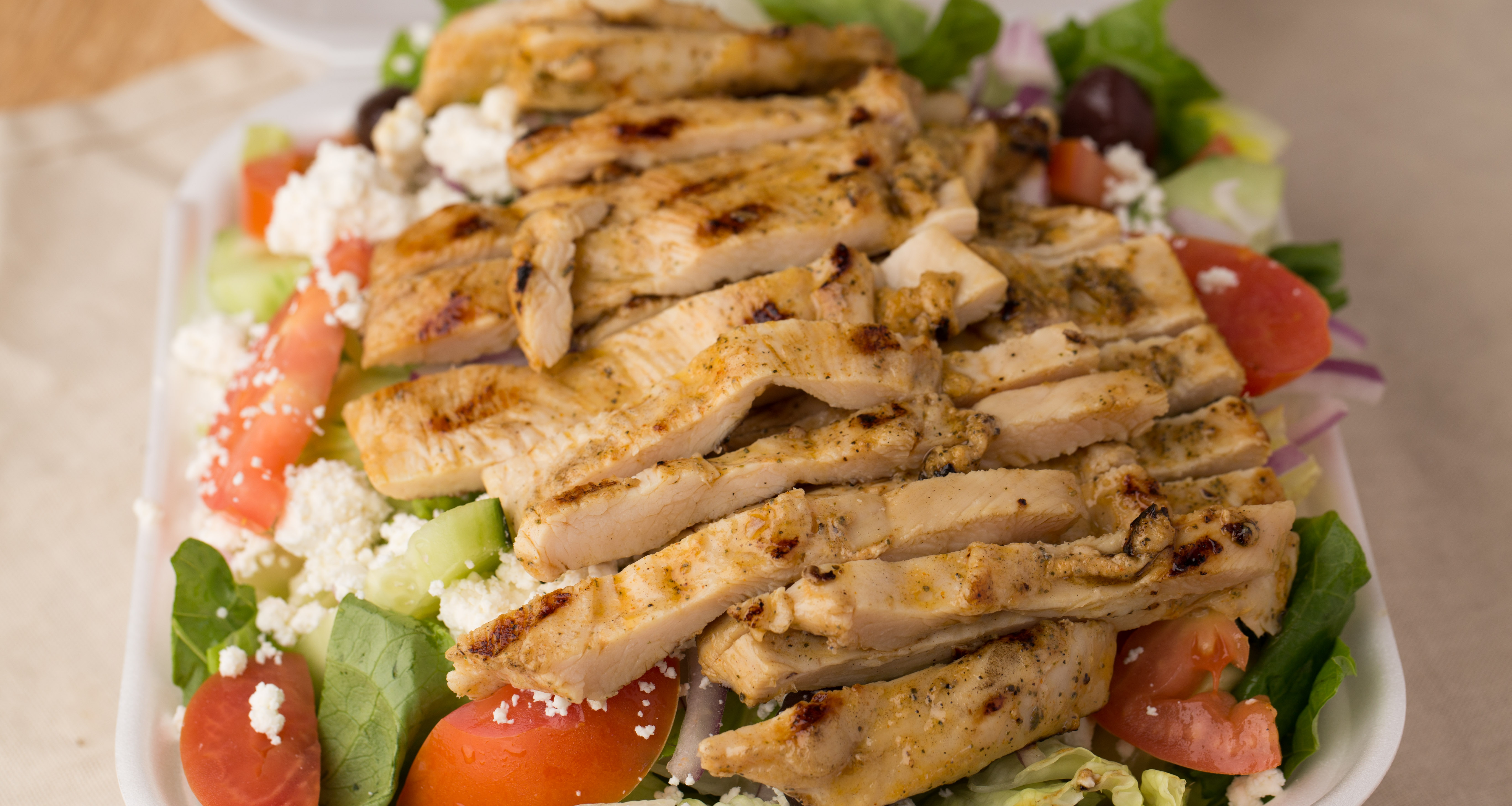 Order Greek Chicken Salad food online from Elsa's Kitchen store, San Diego on bringmethat.com