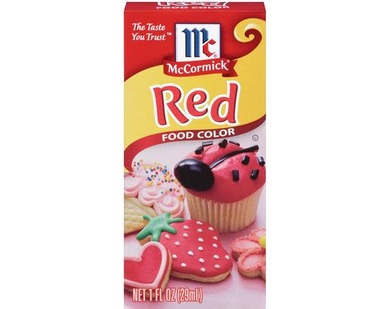 Order McCormick Red Food Color (1 oz)  food online from Ctown Supermarkets store, Uniondale on bringmethat.com