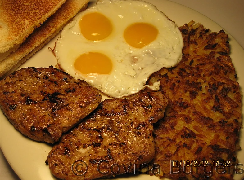 Order Pork Chops and Eggs food online from Covina Burgers store, Covina on bringmethat.com