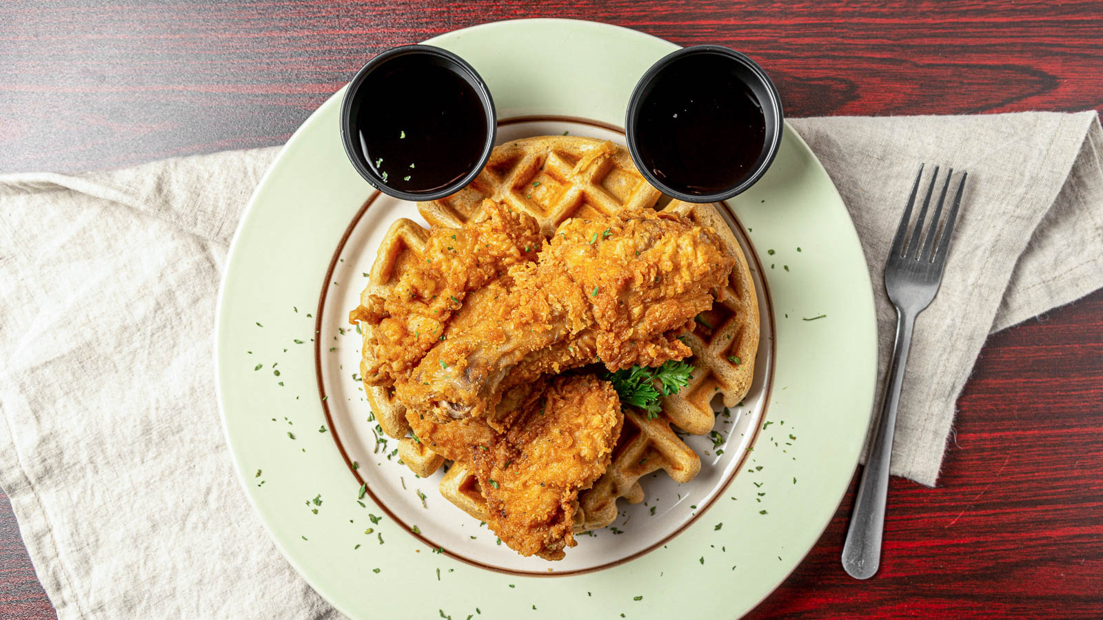 Order 2 Piece Chicken and 1 Waffles food online from Solid Rock Cafe store, Antioch on bringmethat.com