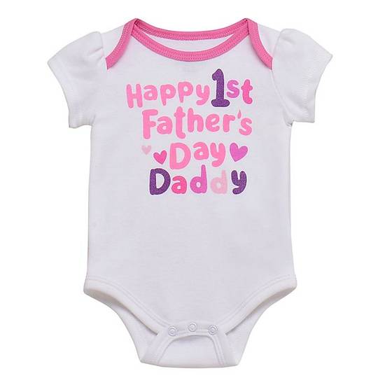 Order Baby Starters® Size 3M Happy First Father's Day Daddy Bodysuit in Purple food online from Bed Bath & Beyond store, Lancaster on bringmethat.com