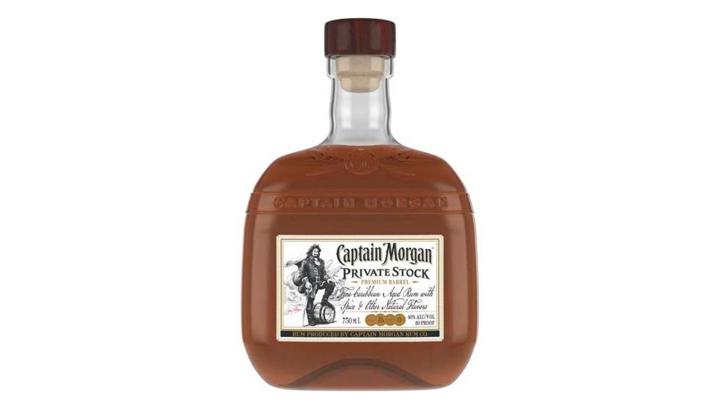 Order Captain Morgan Private Stock Rum 750mL food online from Circus Liquor store, Los Angeles on bringmethat.com