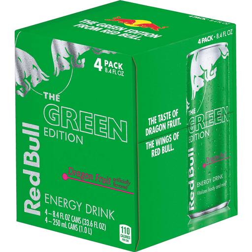 Order Red Bull Energy The Green Edition Dragon Fruit  (4PK 8.4 OZ) 139991 food online from BevMo! store, Greenbrae on bringmethat.com