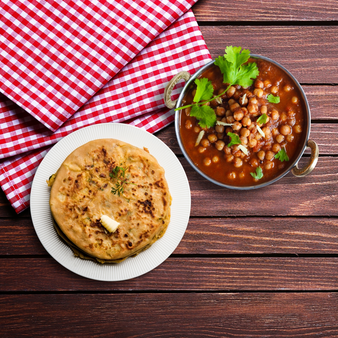 Order Chickpea Special & Paratha food online from Bowl-O-India store, Nashville on bringmethat.com