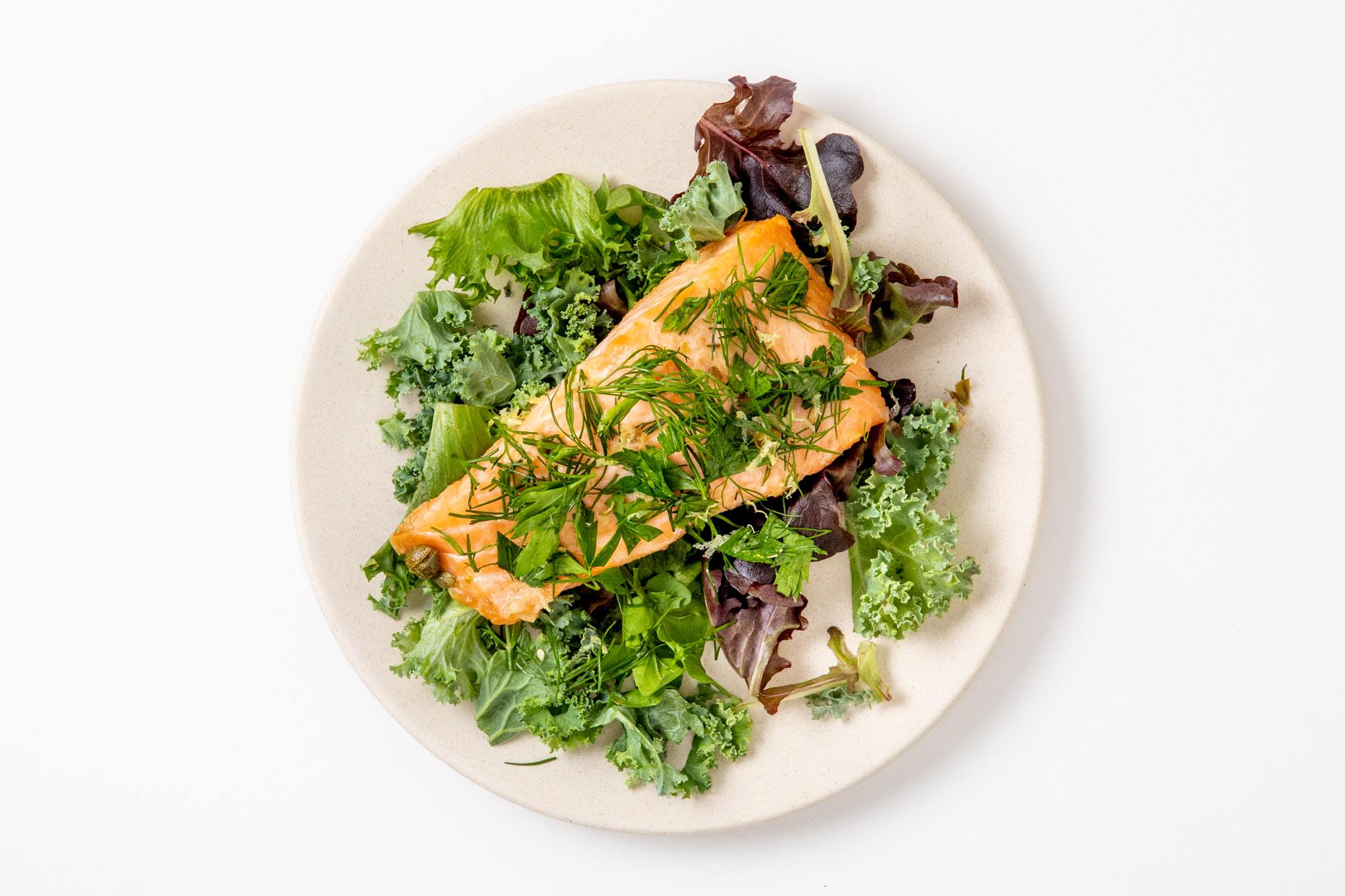 Order Roasted Salmon w/ Caper Gremolata food online from Mulberry & Vine store, New York on bringmethat.com
