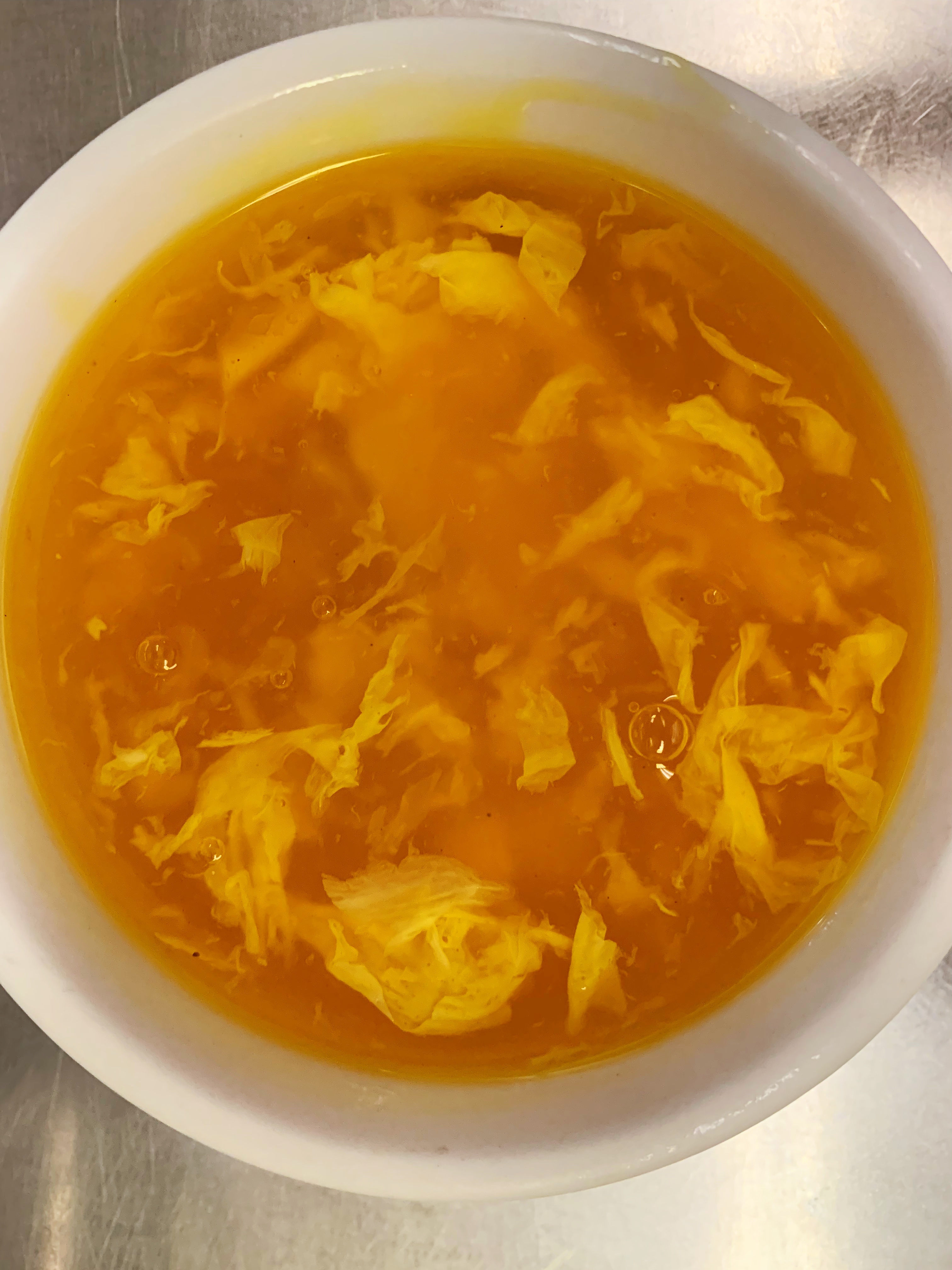 Order Egg Drop Soup sm (for 1) food online from Dragon Inn store, Durham on bringmethat.com