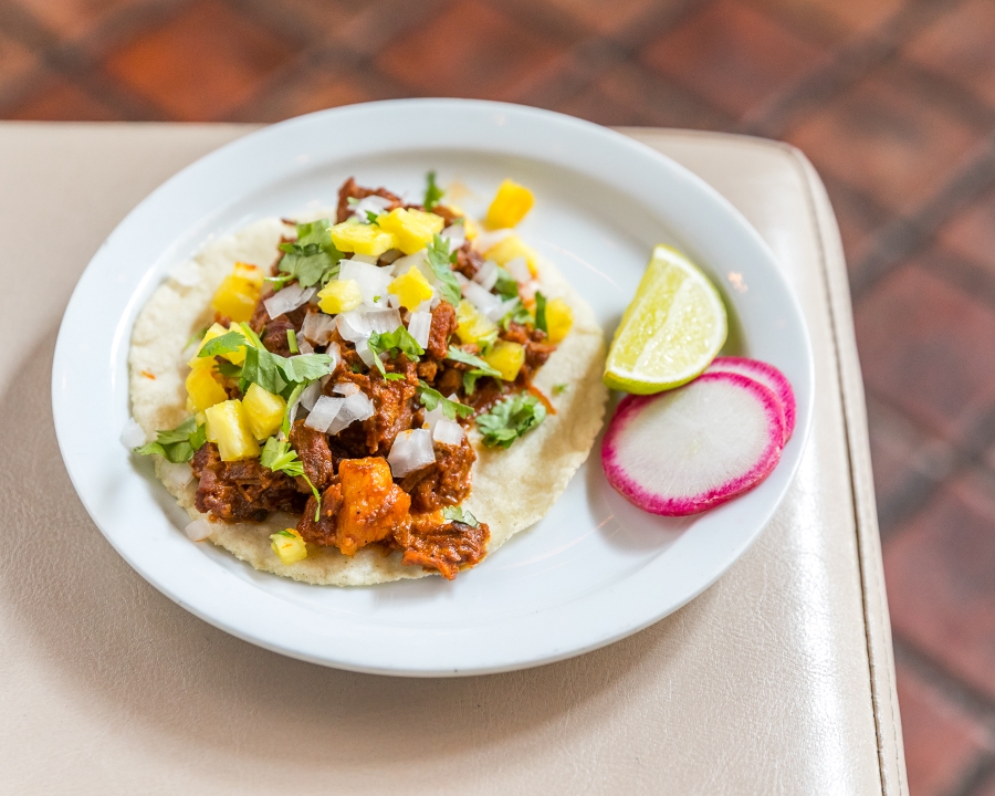 Order Pollo Al Pastor Taco food online from Padre store, Long Beach on bringmethat.com