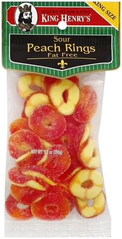 Order king henry Peach Rings KING SIZE  food online from Friends Snacks store, San Francisco on bringmethat.com