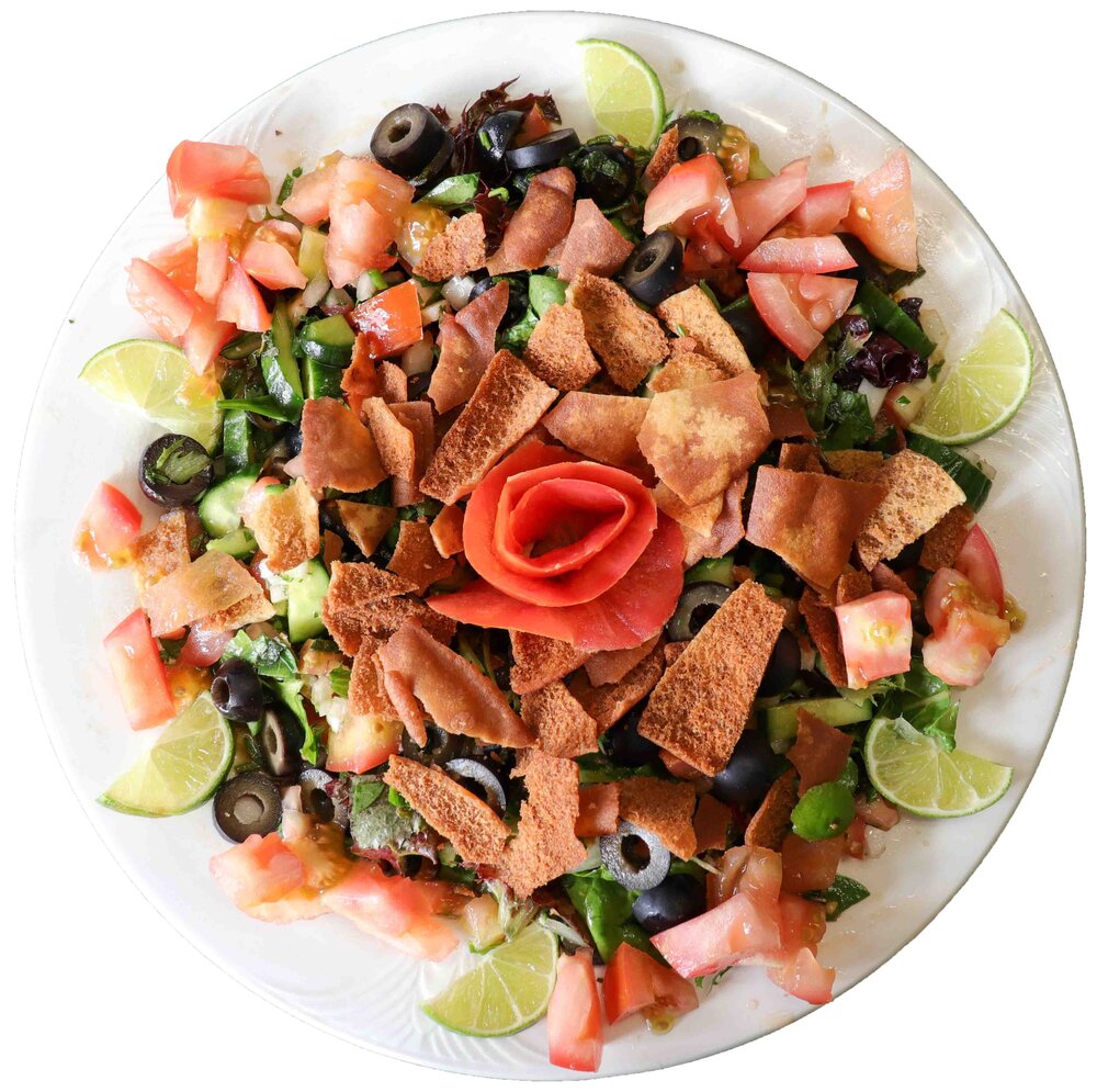 Order Fattoush Plate food online from Bistro Mediterraneo store, San Francisco on bringmethat.com