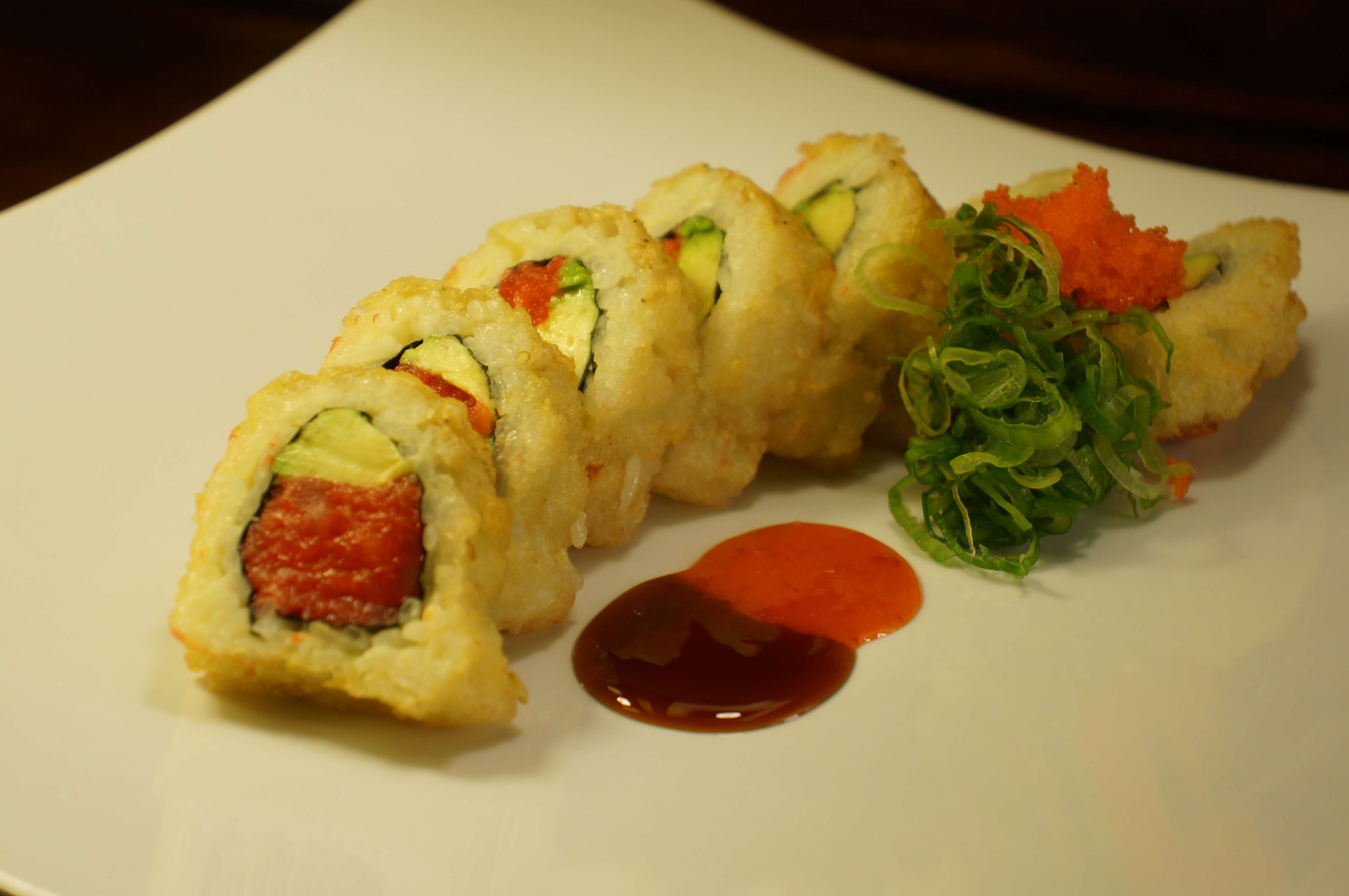 Order Golden Spicy Tuna Roll food online from Tomo Sushi store, Laguna Woods on bringmethat.com