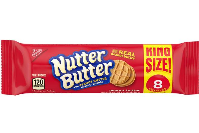 Order Nutter Butter Peanut Butter Sandwich Cookies King Size food online from Urban Value Corner Store store, Dallas on bringmethat.com