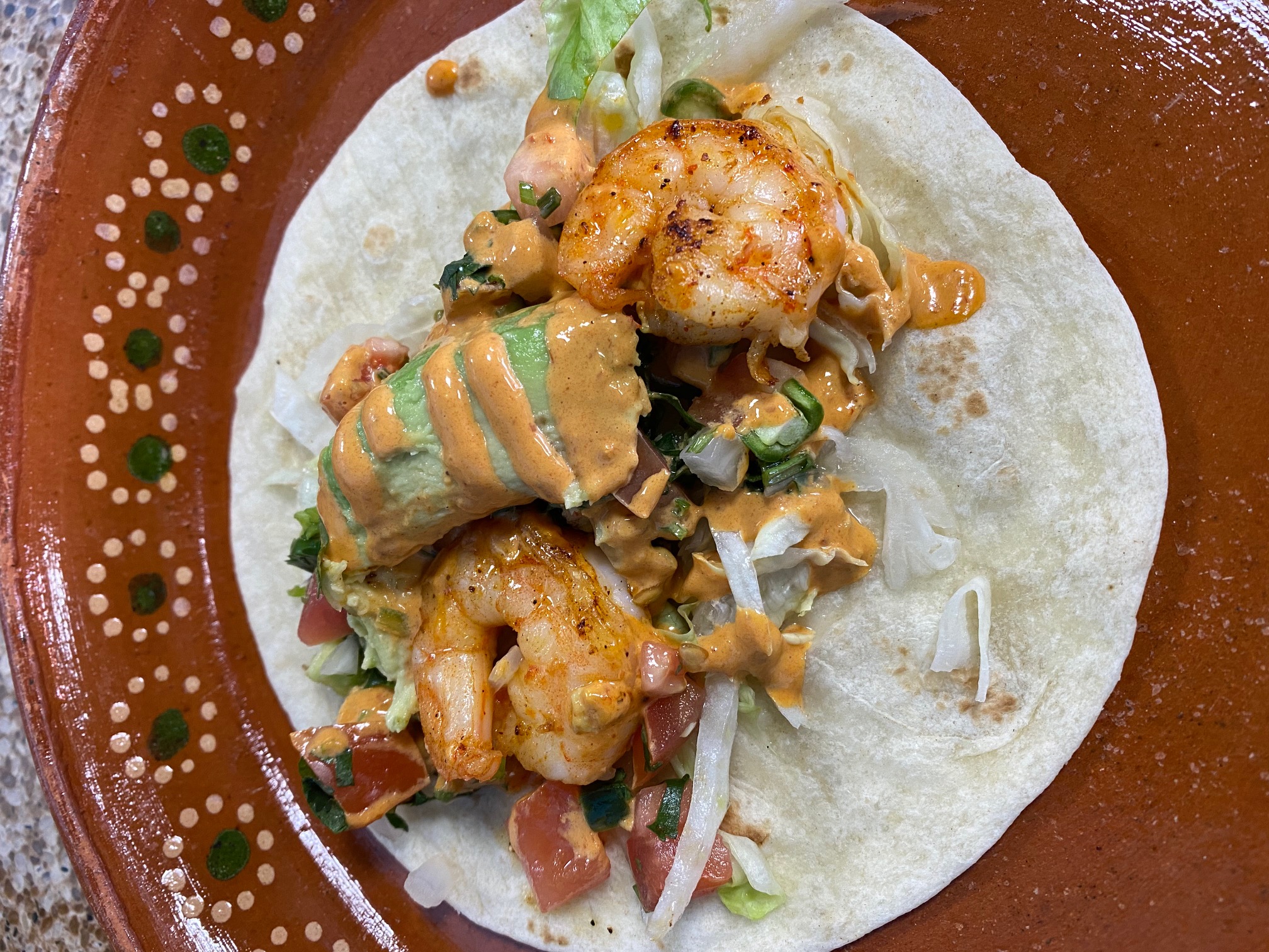 Order Taco: Camaron///Shrimp food online from 502 Antojitos store, Tucker on bringmethat.com