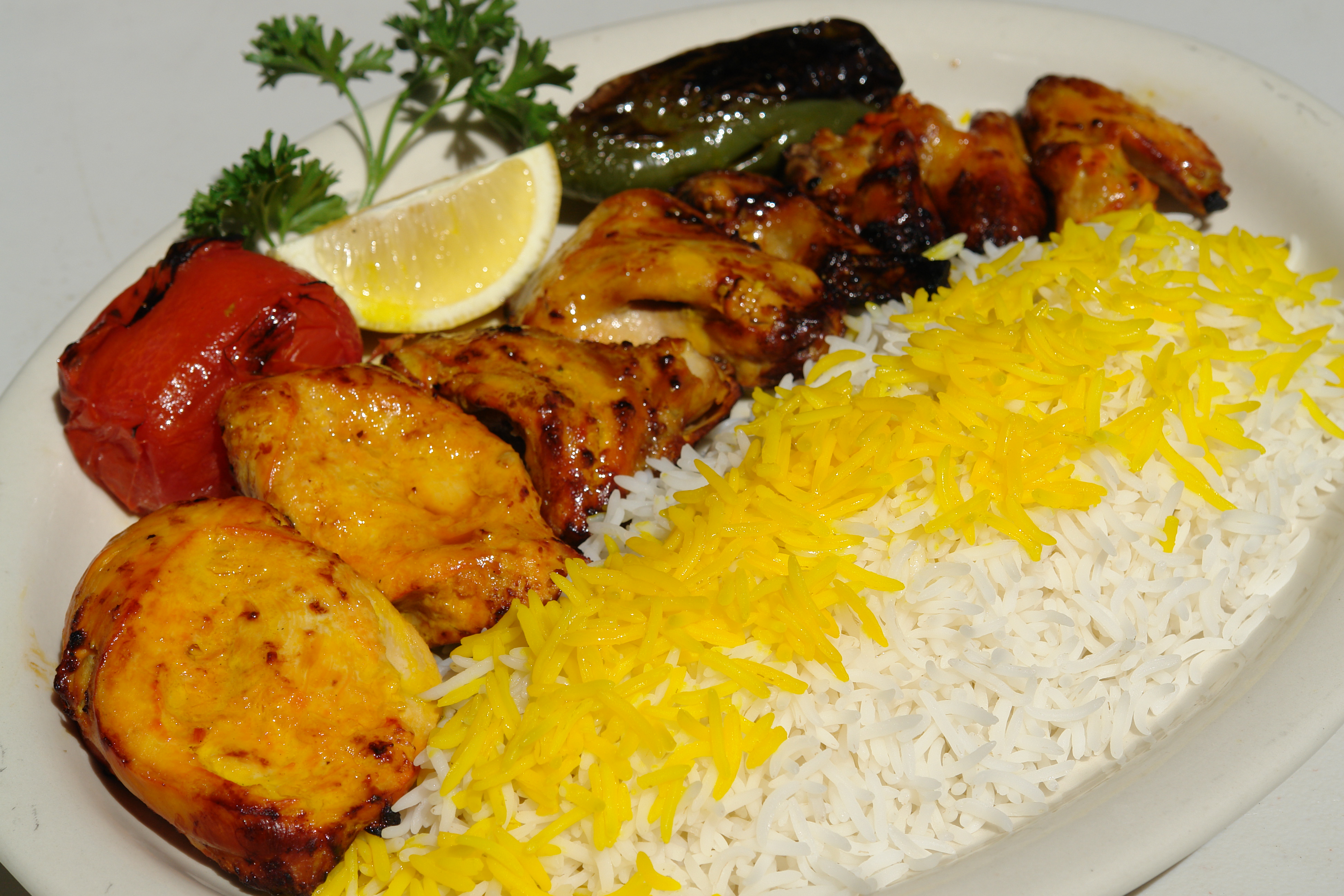Order Cornish Chicken Kabob food online from Shiraz Restaurant store, Glendale on bringmethat.com