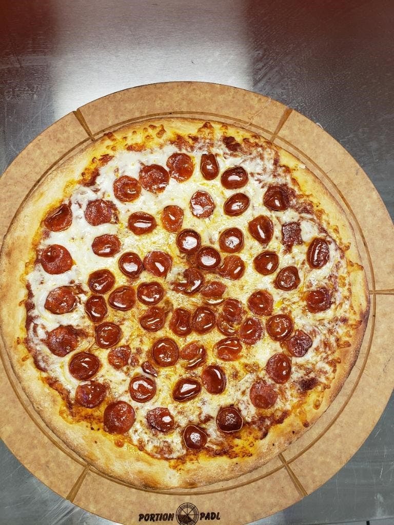 Order One Topping Pizza - Small 10" food online from Pizza Stone store, Roseville on bringmethat.com