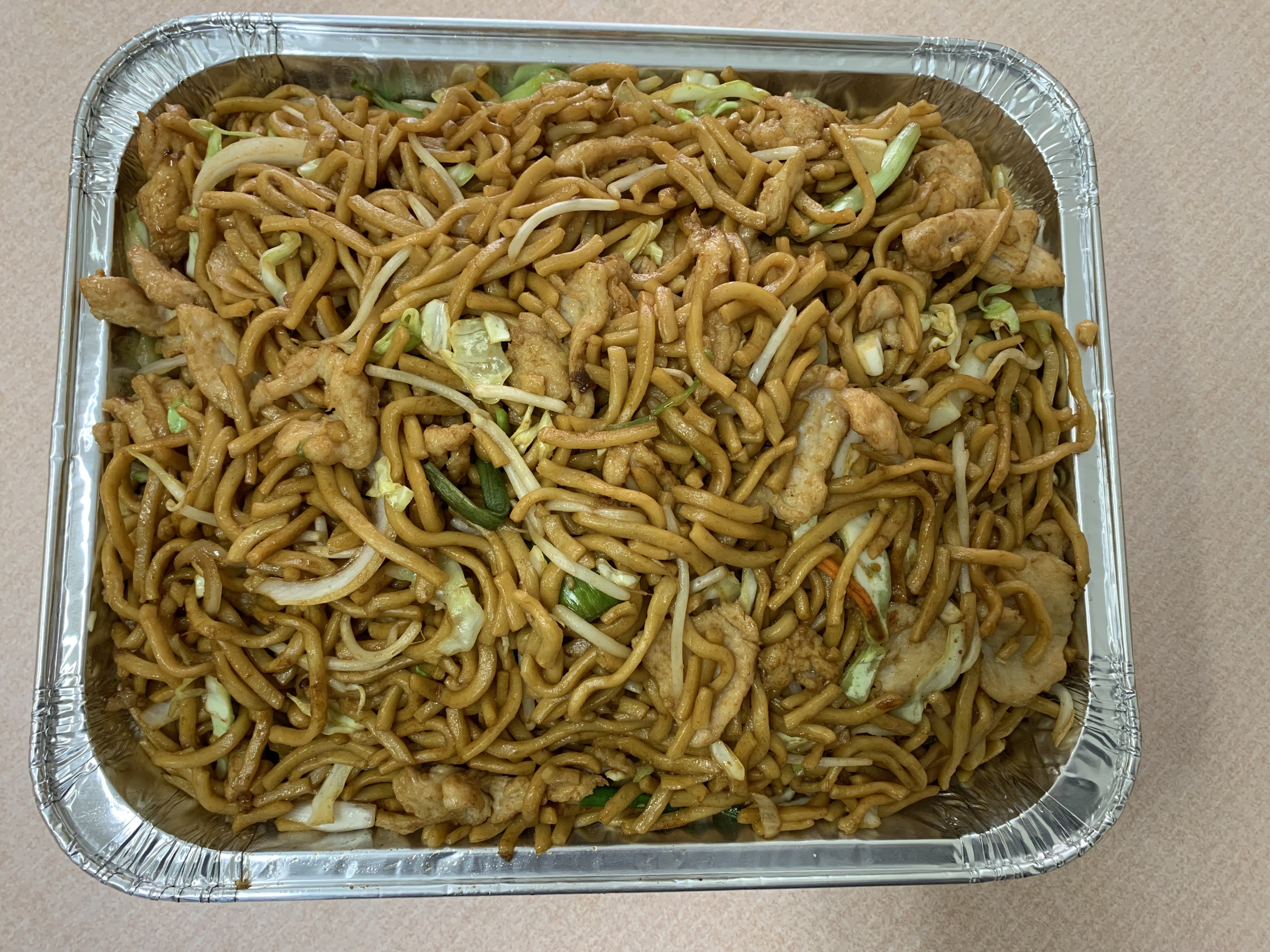 Order Chef Deluxe Chow Mein (Party Tray)什锦炒面盘 food online from Maple Restaurant store, San Francisco on bringmethat.com