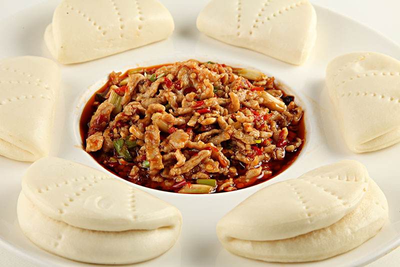 Order 406. Spicy Shredded Pork with Pancake food online from Shanghailander Palace store, Hacienda Heights on bringmethat.com