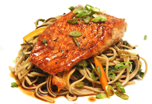 Order Salmon Yakisoba/udon food online from Tokyo Roll And Noodle store, Chino Hills on bringmethat.com
