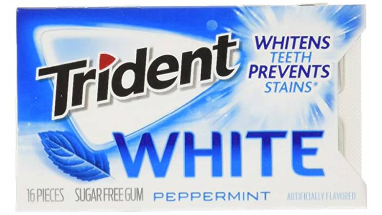 Order Trident Dual Pack Gum, White Peppermint, 16 Pieces food online from Trumbull Mobil store, Trumbull on bringmethat.com