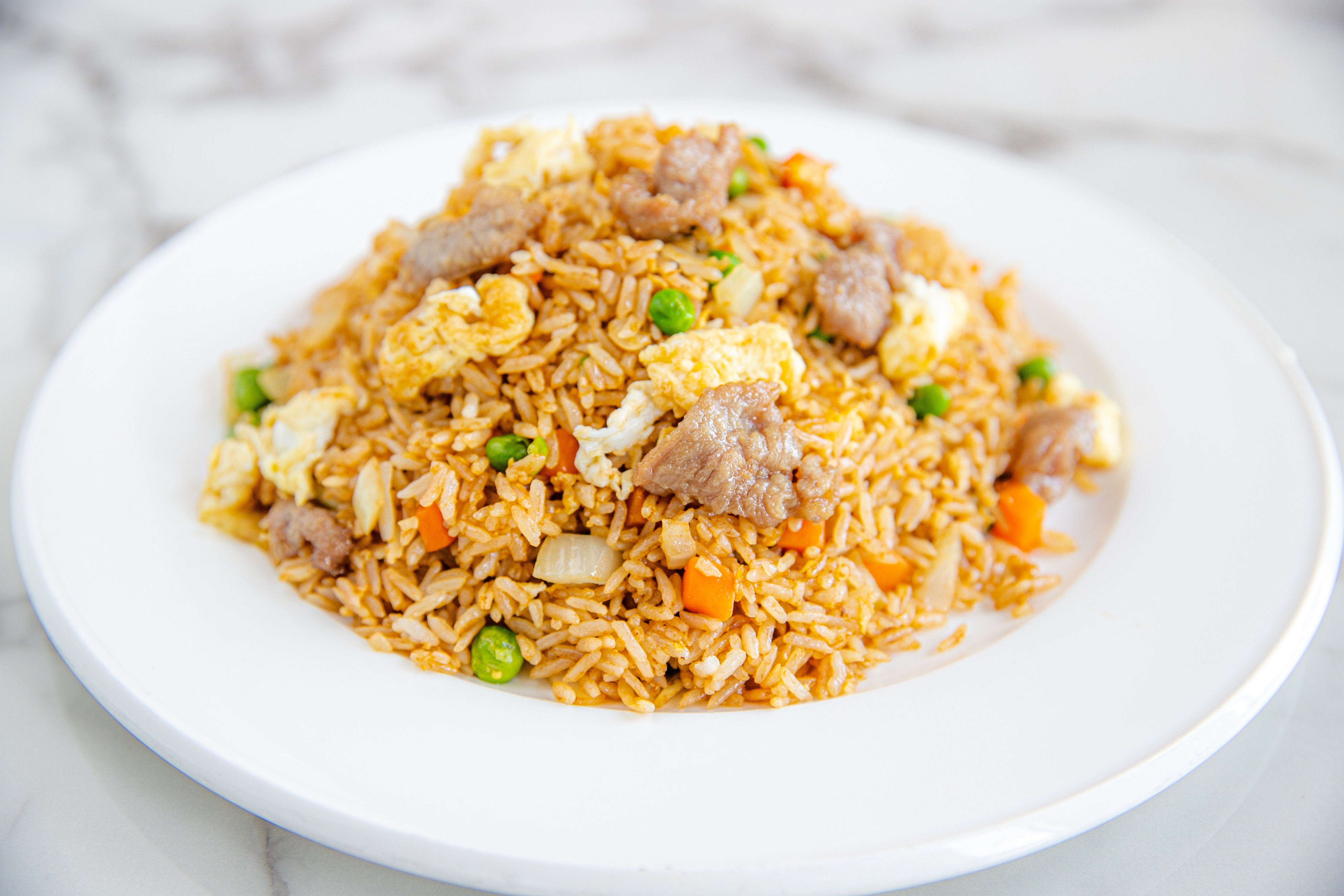 Order R3. Cumin Lamb Fried Rice with Egg food online from Dun Huang store, Irvine on bringmethat.com