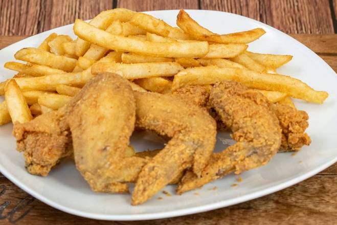 Order Wings (3 pcs) & Fries food online from Hip Hop Fish & Chicken store, Clinton on bringmethat.com