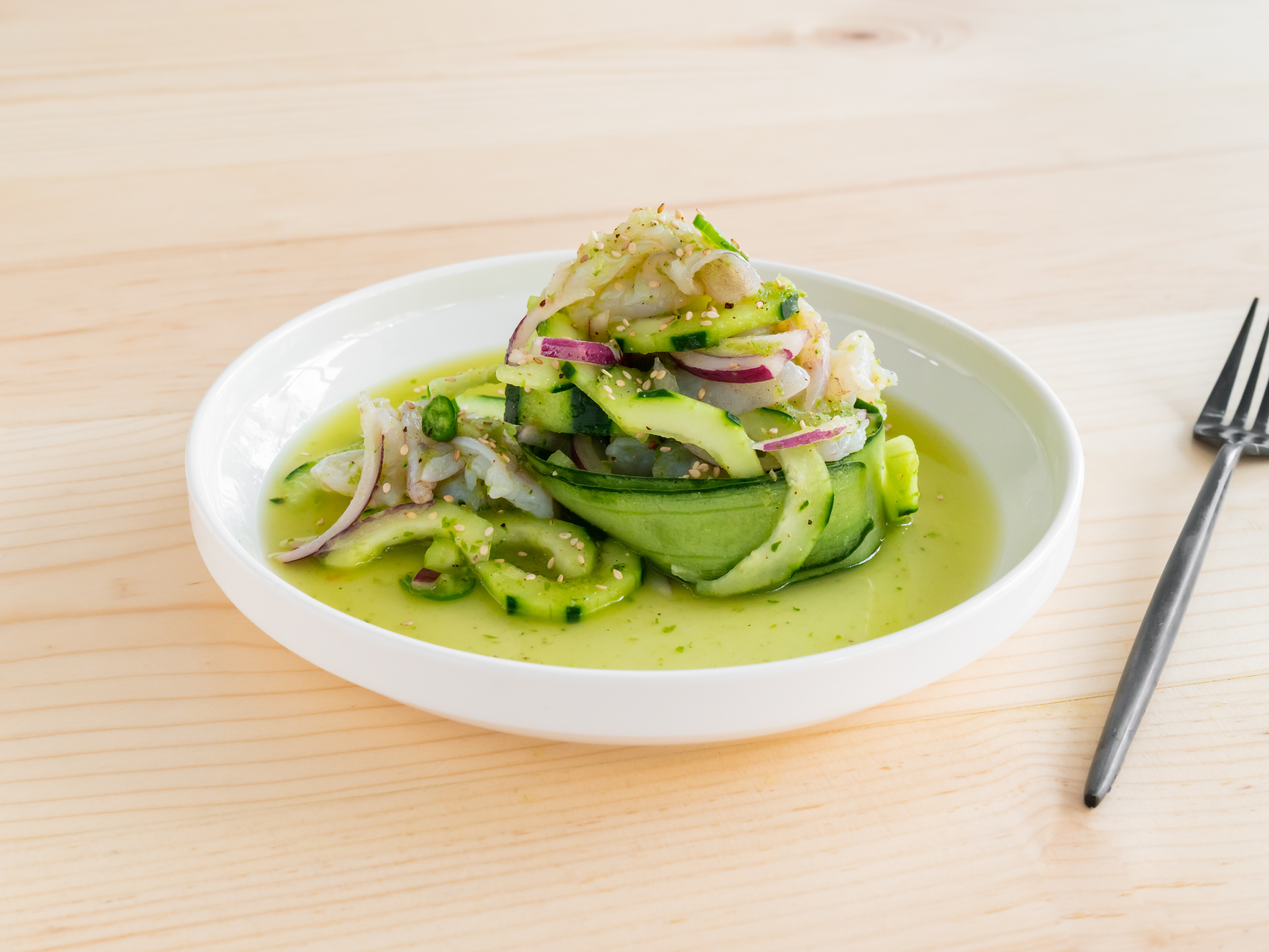 Order Aguachile Verde food online from Dolores Waterfall store, San Francisco on bringmethat.com