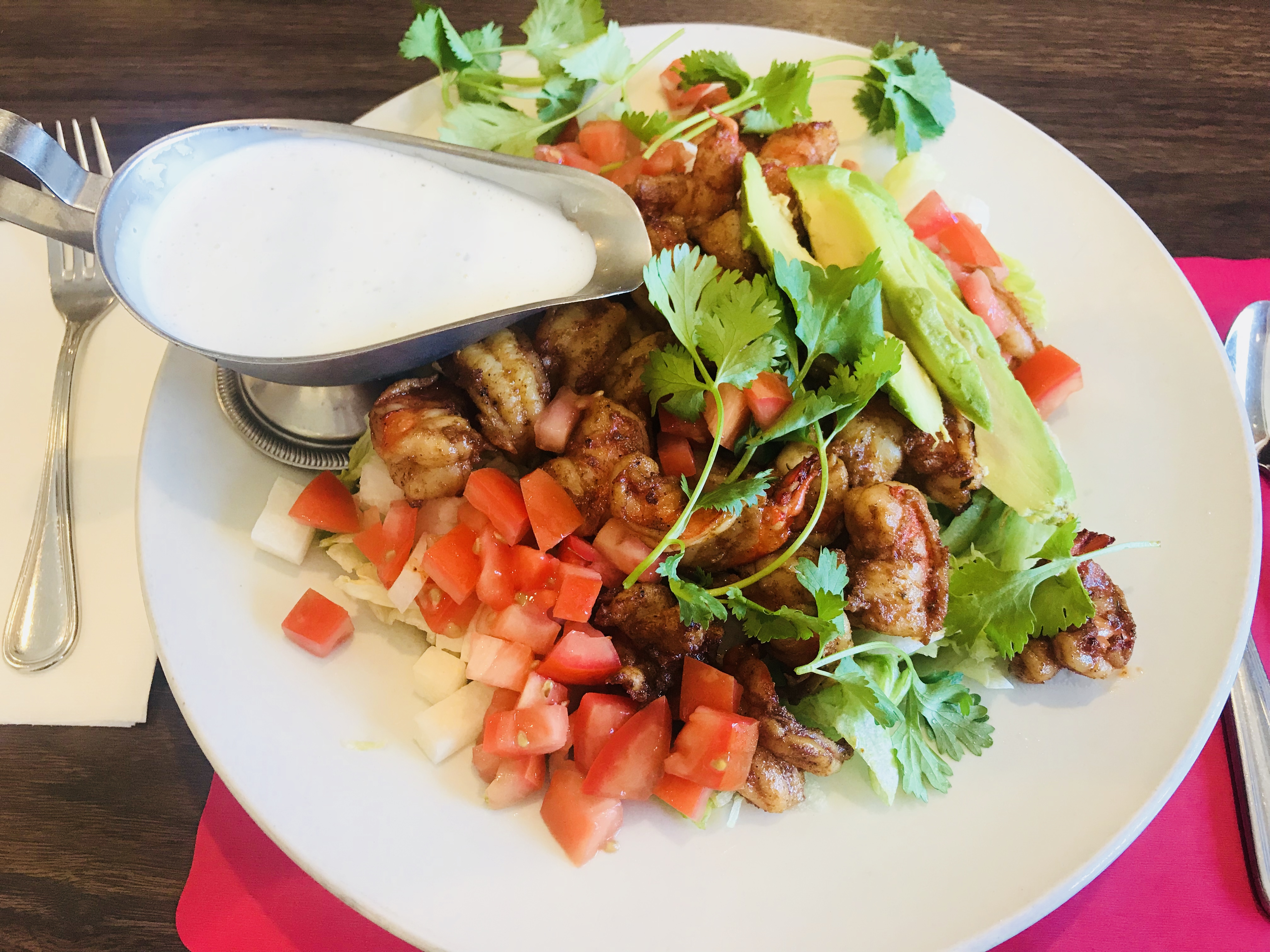 Order Cajun Shrimp Salad food online from Tulsa Rib Company store, Orange on bringmethat.com