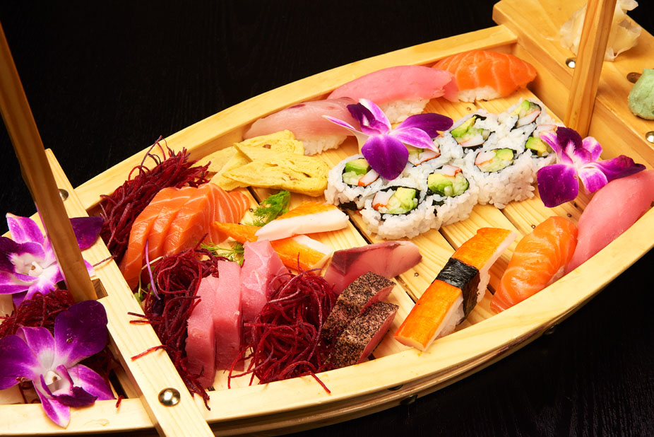 Order Sushi and Sashimi Boat Combo food online from Estihana Brooklyn store, Brooklyn on bringmethat.com