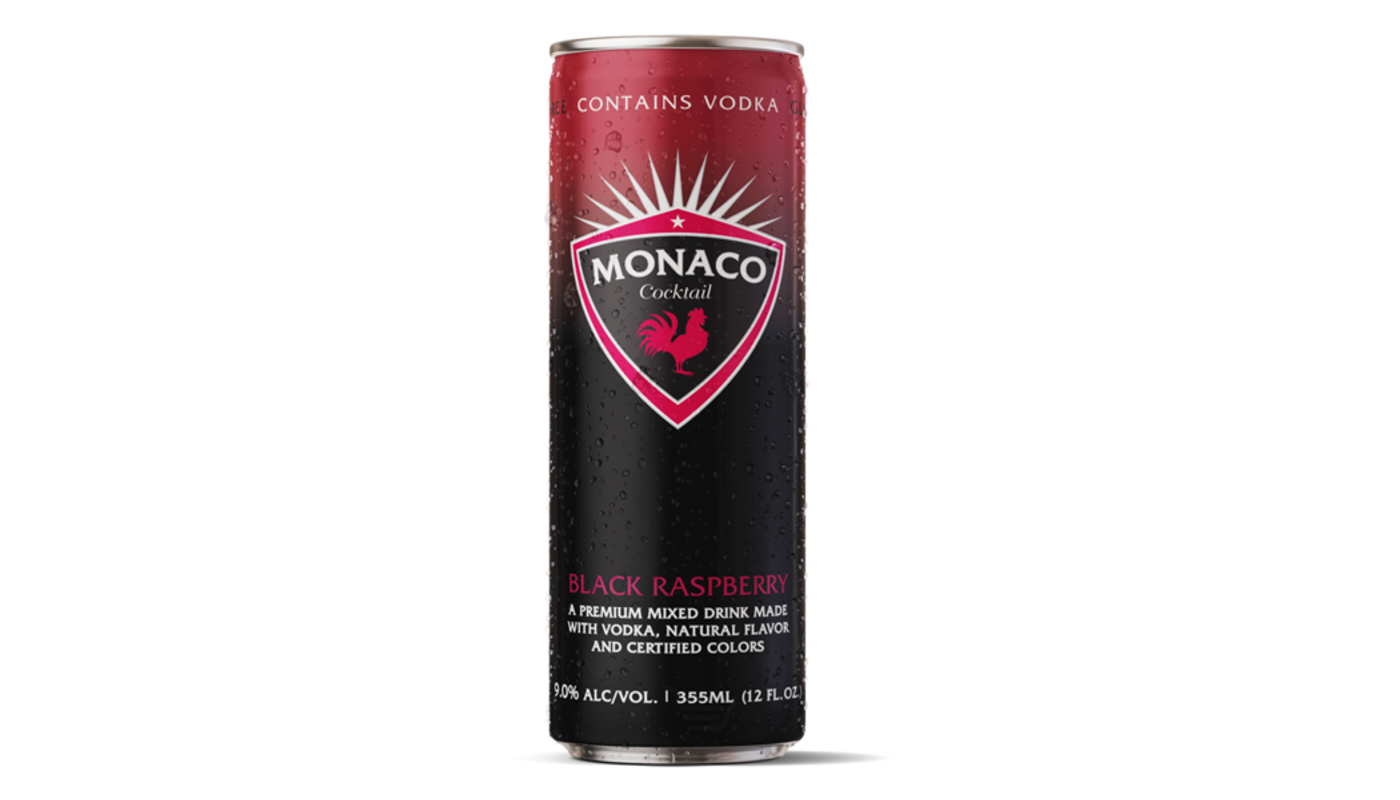 Order Monaco Cocktail Black Raspberry Cocktail 355mL Aluminium Can food online from Country Cousins Liquor & Jr Market store, Sylmar on bringmethat.com