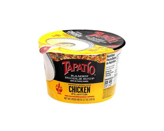 Order Tapatio Ramen Chicken 3.7oz food online from Extra Mile 2008 store, Oceanside on bringmethat.com