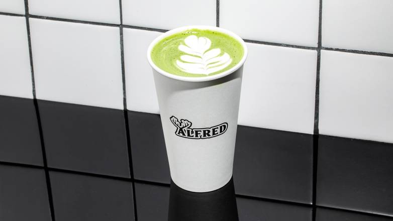 Order Hot Matcha Latte food online from Alfred Coffee Studio City store, Studio City on bringmethat.com