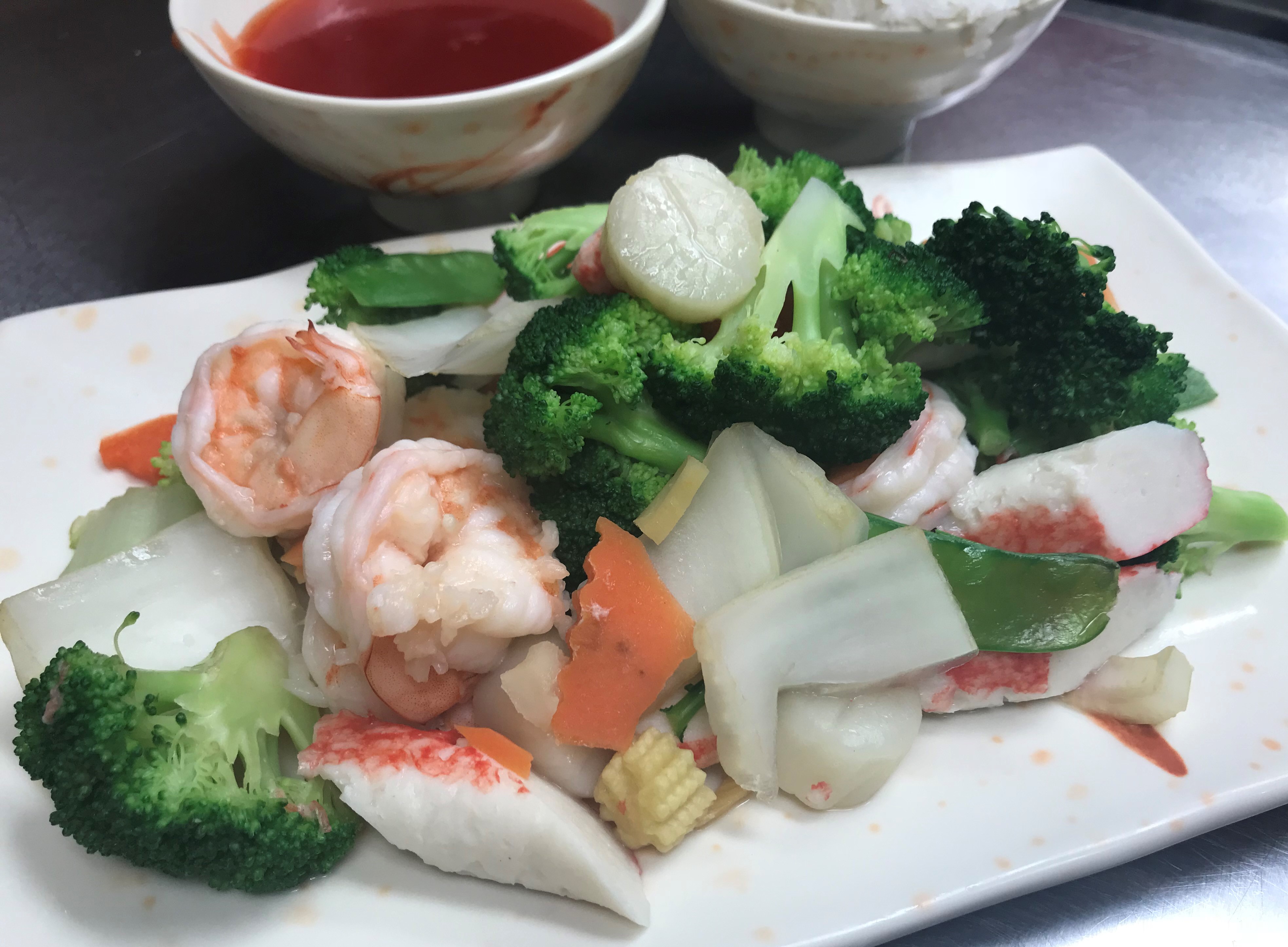 Order D5. Steamed Seafood Combination Healthy food online from East China store, Waterloo on bringmethat.com