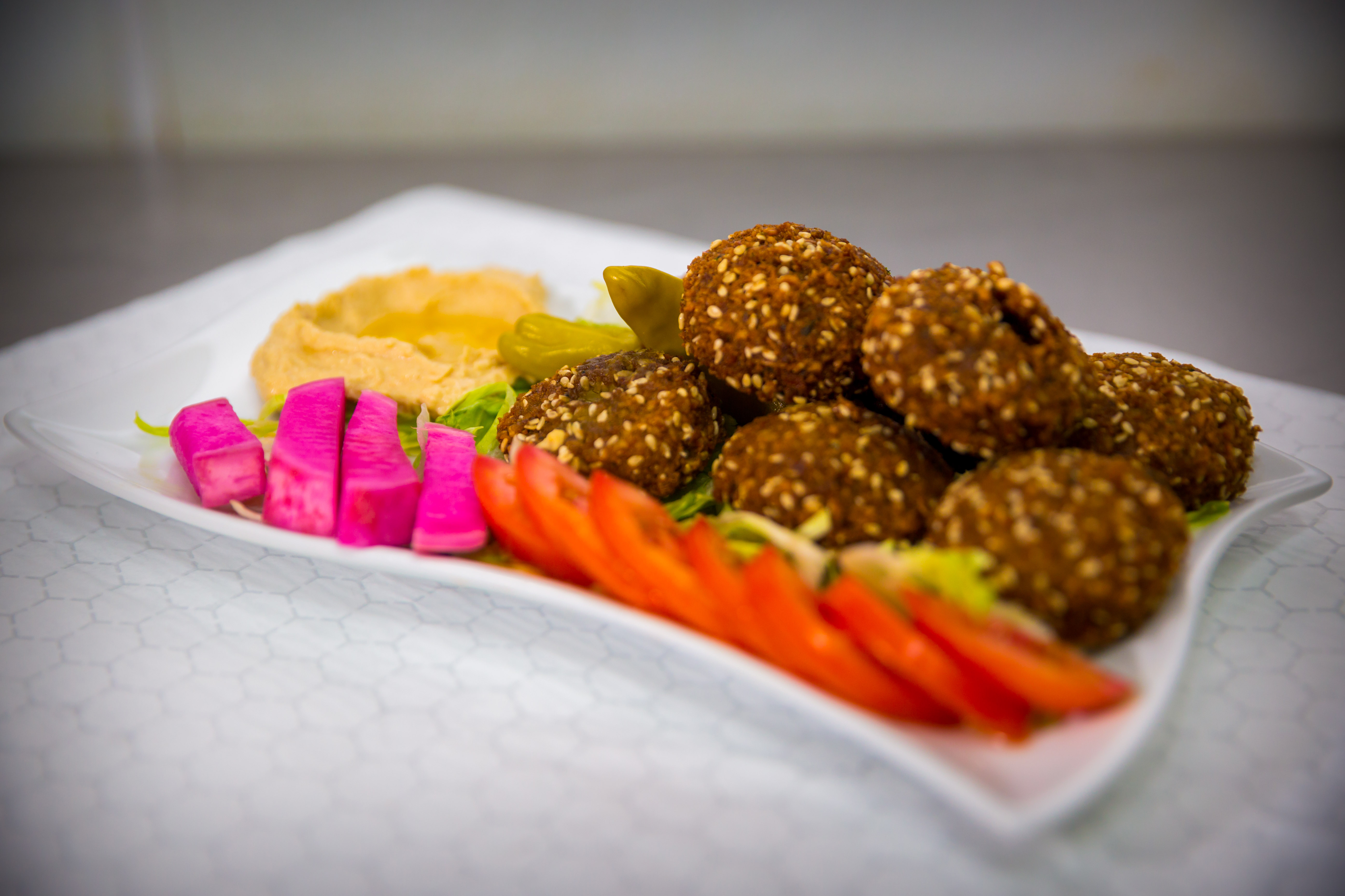 Order Falafel Plate (6 PC) food online from North Park Produce store, San Diego on bringmethat.com