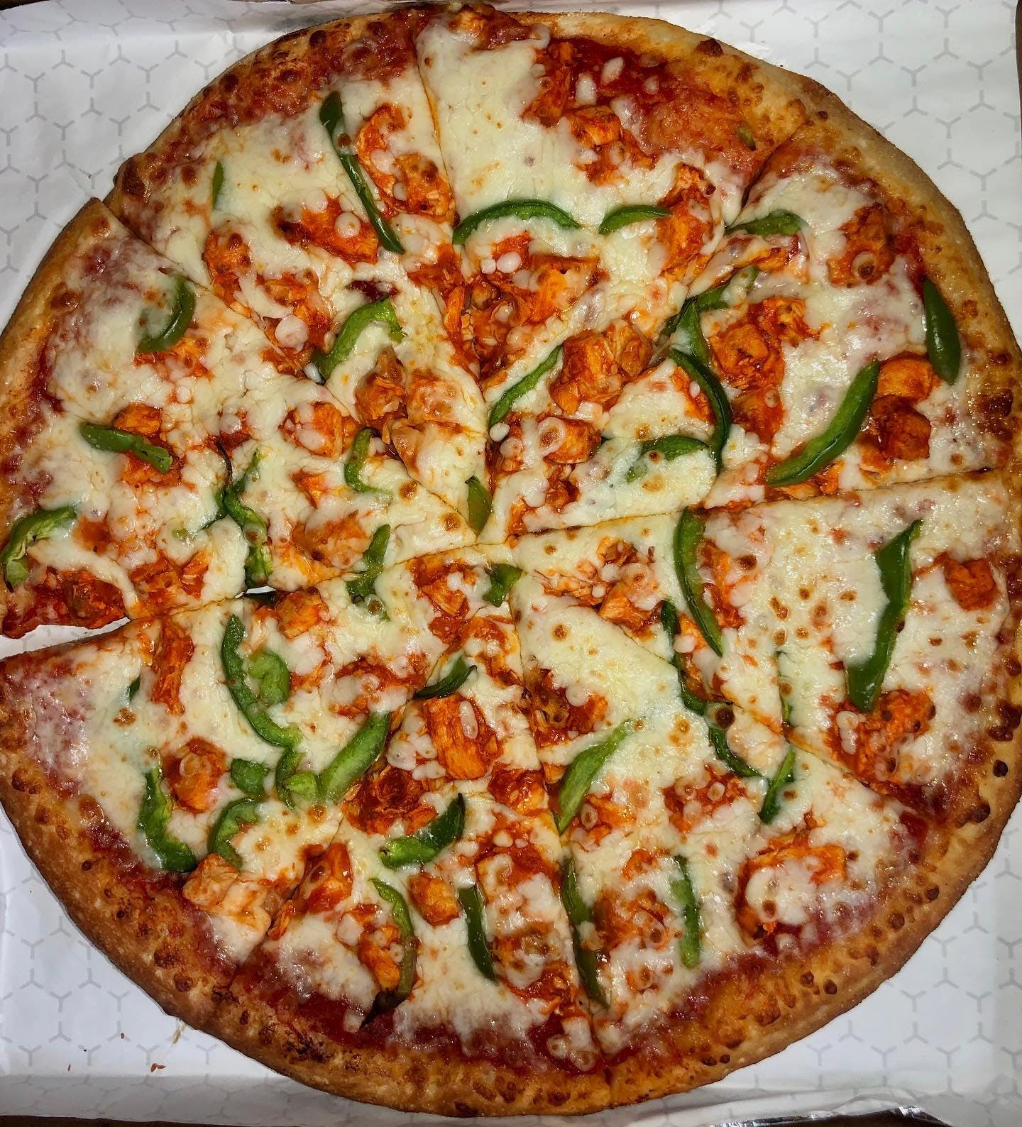 Order Buffalo Chicken Pizza - Medium 12'' food online from Mikie's Pizza & Subs store, Baltimore on bringmethat.com