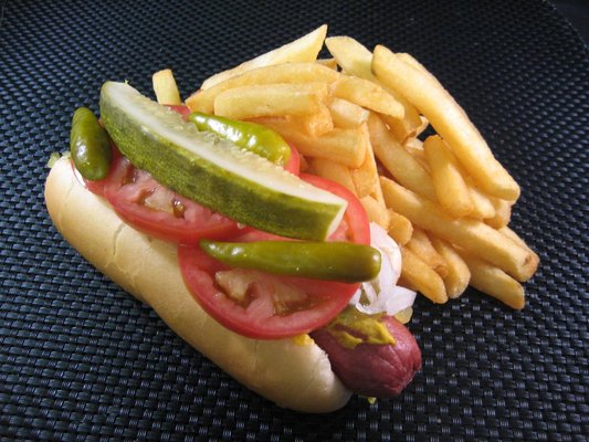 Order George's Hot Dog with Wisconsin American Cheese food online from George's hot dogs store, Chicago on bringmethat.com
