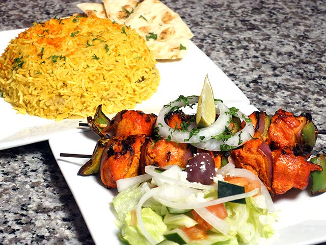 Order Chicken Kebab Plate food online from Golden Fingers store, Minneapolis on bringmethat.com