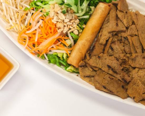 Order PORK VERMICELLI with Eggroll / Bun Thit Nuong cha gio food online from Pho Ann store, Nashville on bringmethat.com