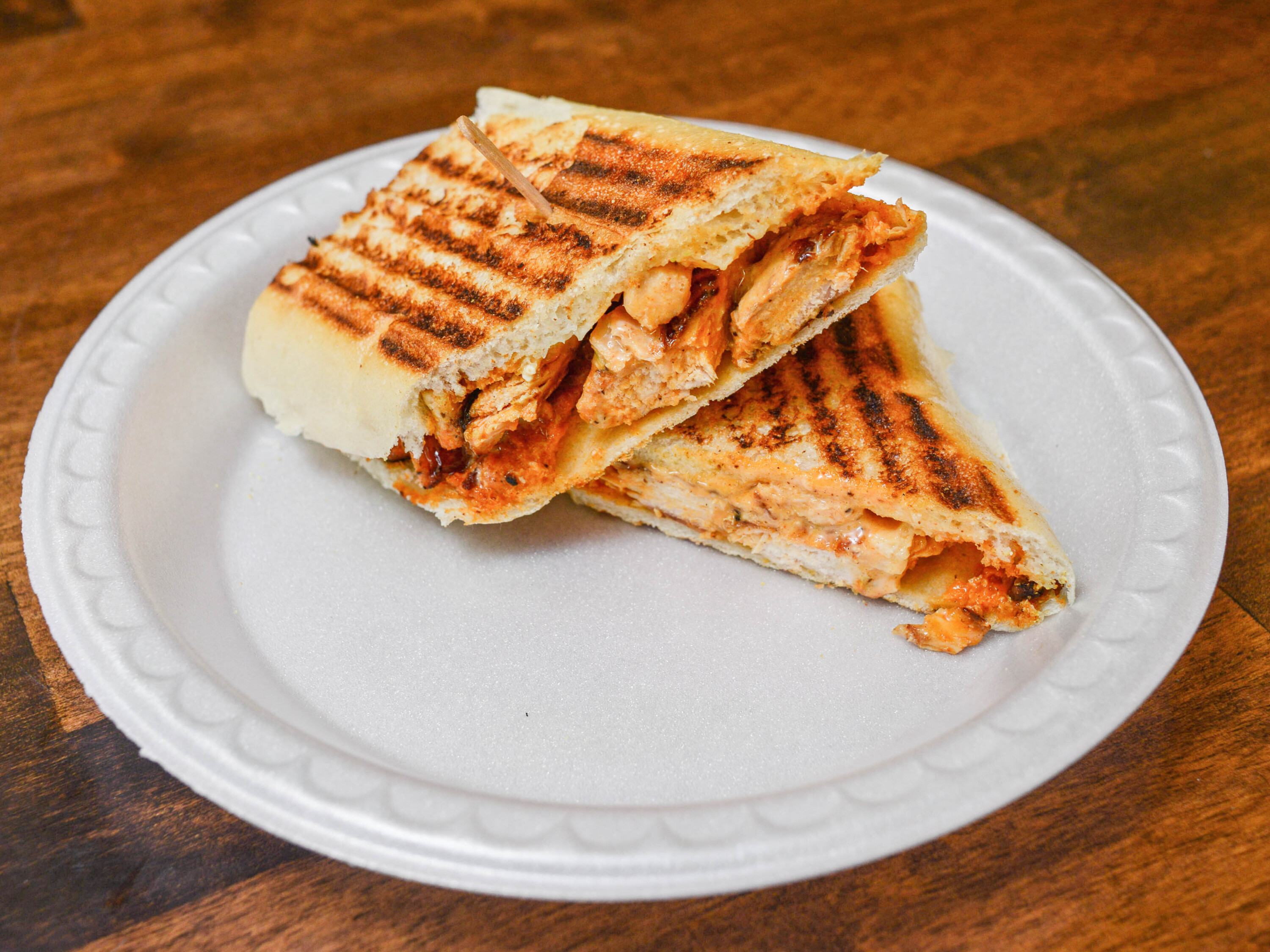 Order Buffalo Chicken Panini food online from Bagel Guys Deli store, Long Branch on bringmethat.com