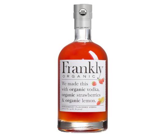 Order FRANKLY ORGANIC STRAWBERRY FLAVORED VODKA 60 750ml food online from House Of Wine store, New Rochelle on bringmethat.com