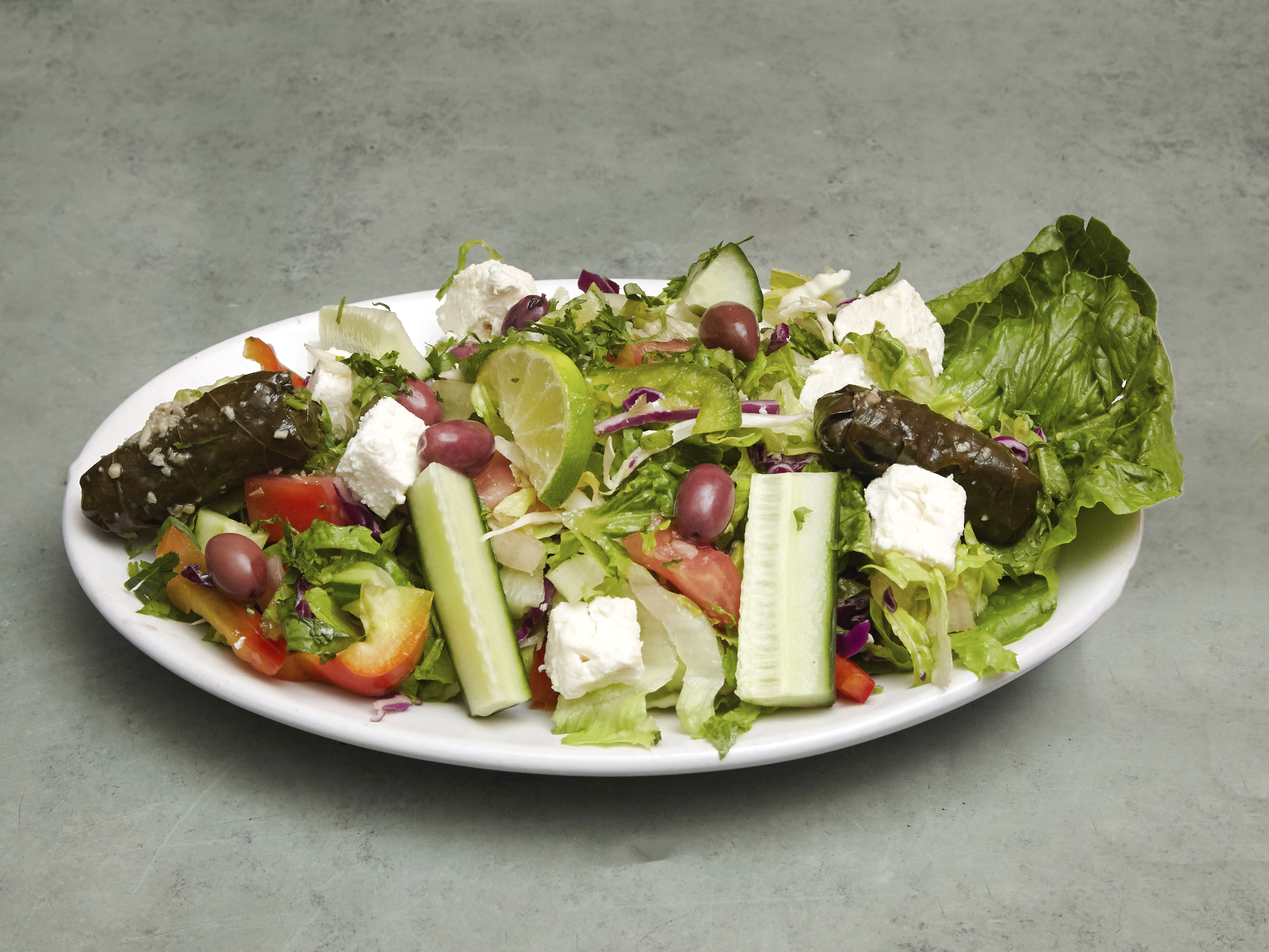 Order Greek Salad food online from Sahara East Restaurant store, New York on bringmethat.com