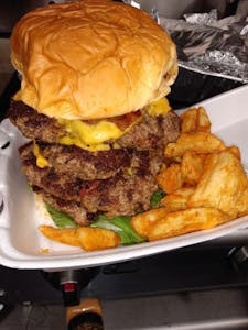 Order Triple Cheeseburger food online from Johnny T Fish & Wings store, Little Rock on bringmethat.com