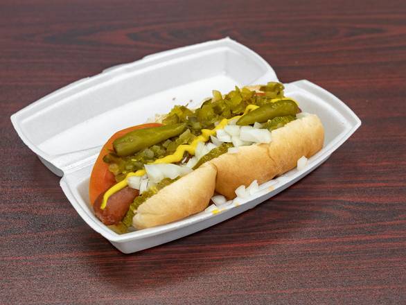 Order 6" Chicago Dog food online from A1 DOGS & BURGERS store, Dearborn on bringmethat.com