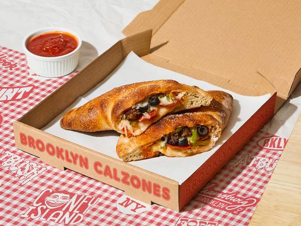 Order Coney Island Calzone food online from Brooklyn's store, Hackensack on bringmethat.com