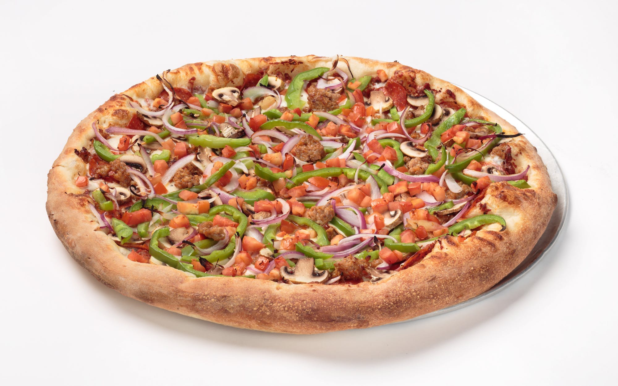 Order Oggi's Special Pizza (The Works) - Small 10'' (4 Slices) food online from Oggi Sports | Brewhouse | Pizza store, Mission Viejo on bringmethat.com