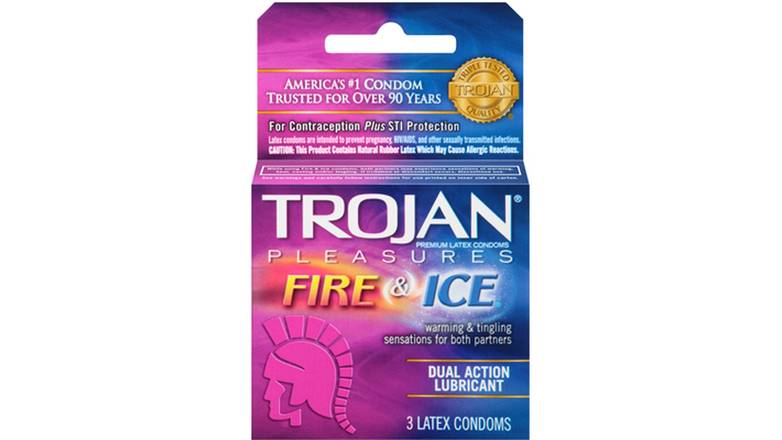 Order Trojan Fire And Ice Condom - 3 Ct food online from Red Roof Market store, Lafollette on bringmethat.com