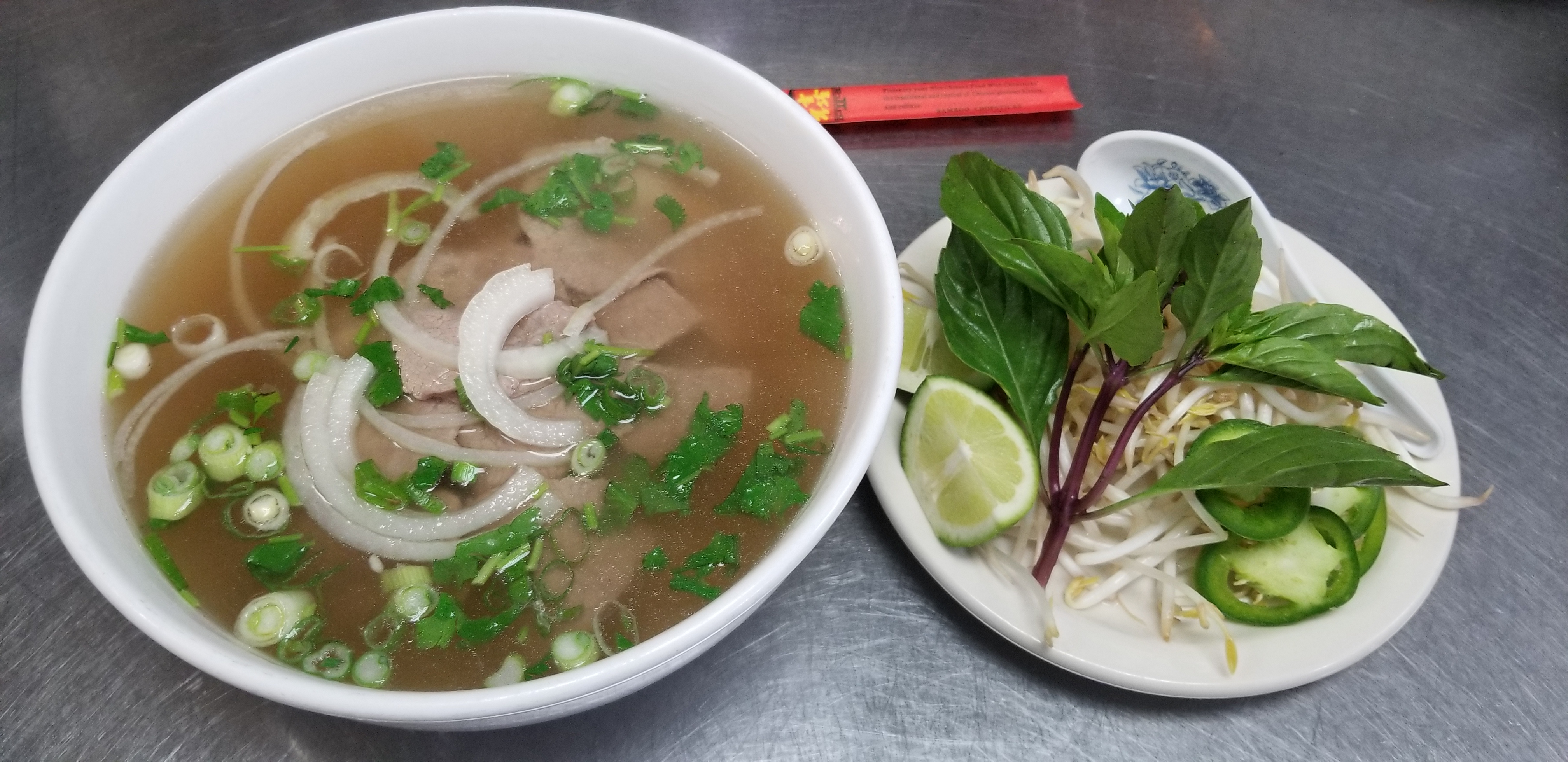 Order 15. Beef noodle eye round soup - Pho food online from Cyclo Restaurant store, Austin on bringmethat.com