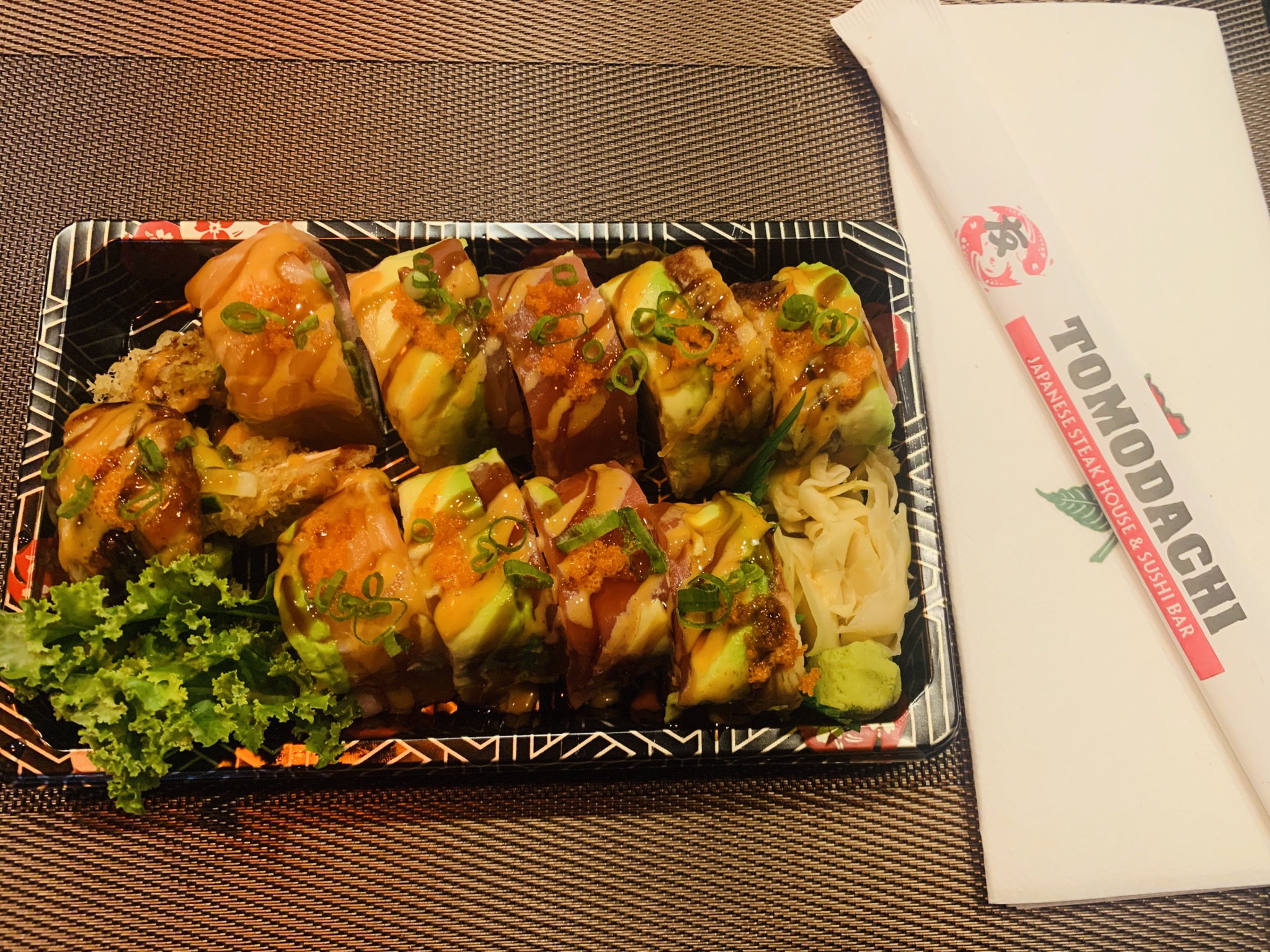 Order 2. Rainbow Sashimi Roll food online from Tomodachi Japanese Steakhouse & Sushi Bar store, Royersford on bringmethat.com
