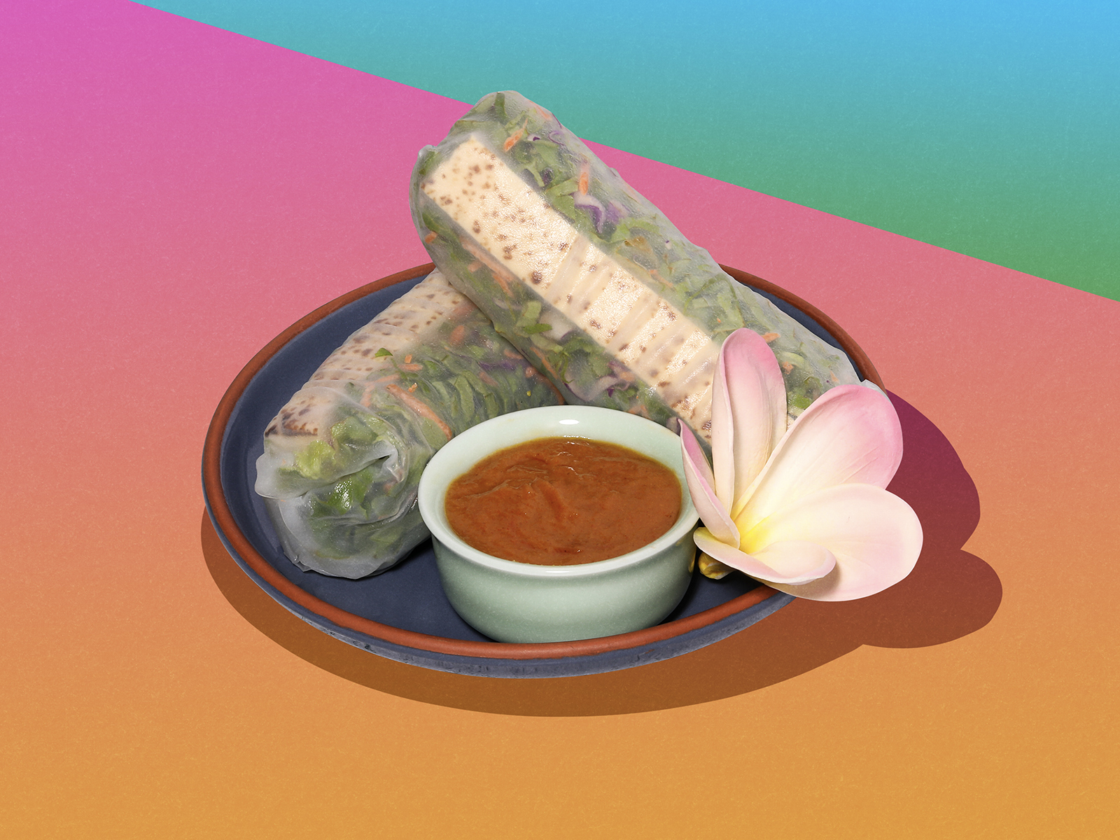 Order Vegetable Spring Roll (4pc) food online from Nice Rice Vegan Thai store, Woodland Hills on bringmethat.com